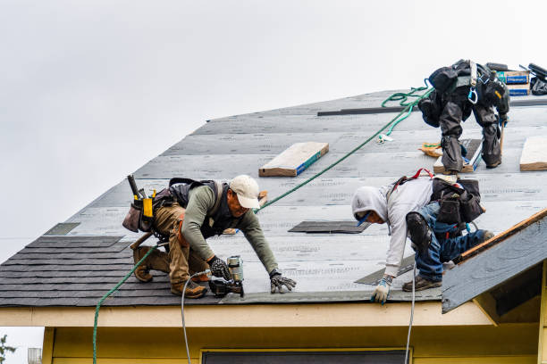 Professional Roof Inspection technician working in Andreas, PA